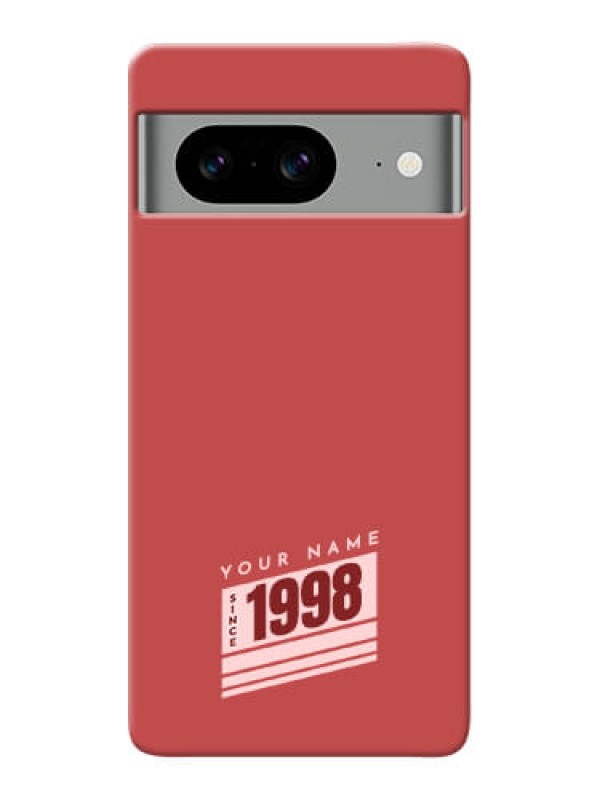 Custom Google Pixel 8 Pro 5G Custom Phone Case with Red custom year of birth Design