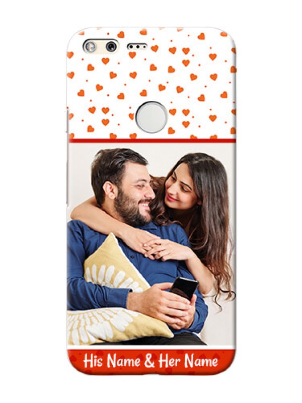 Custom Google Pixel XL Phone Back Covers: Orange Love Symbol Design
