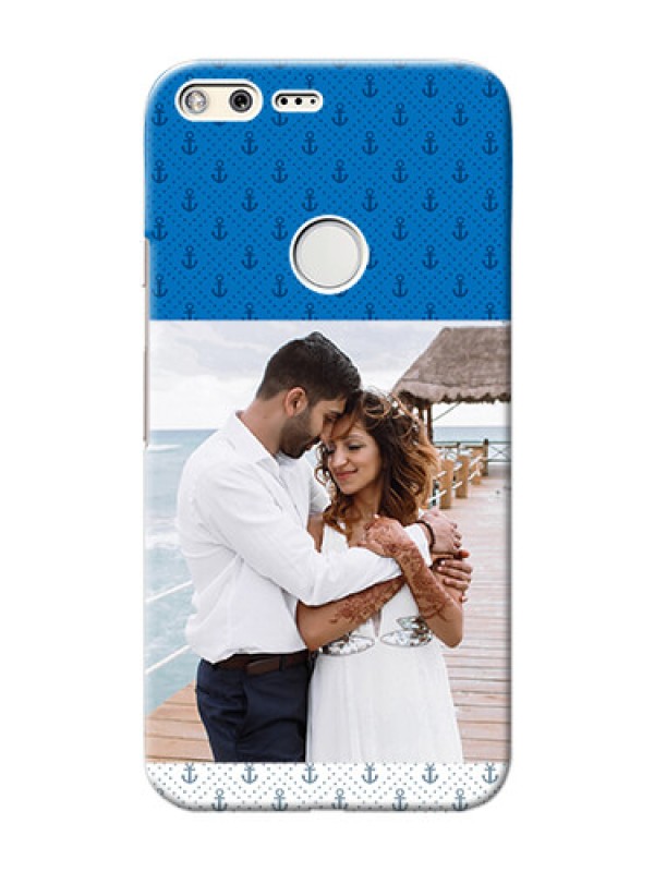 Custom Google Pixel XL Mobile Phone Covers: Blue Anchors Design