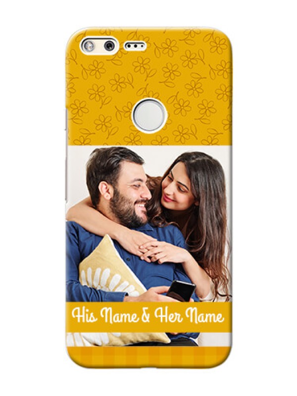 Custom Google Pixel XL mobile phone covers: Yellow Floral Design