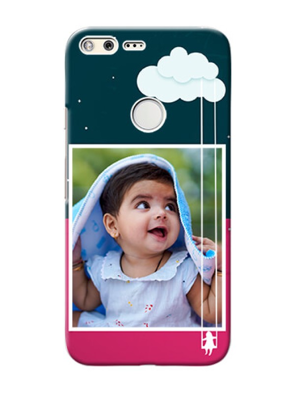 Custom Google Pixel XL custom phone covers: Cute Girl with Cloud Design