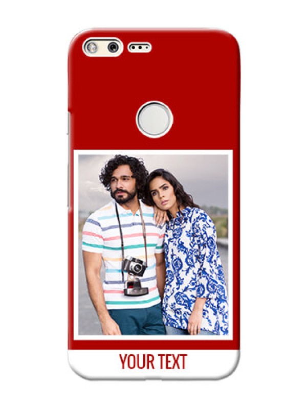 Custom Google Pixel XL mobile phone covers: Simple Red Color Design
