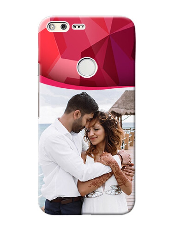 Custom Google Pixel XL custom mobile back covers: Red Abstract Design