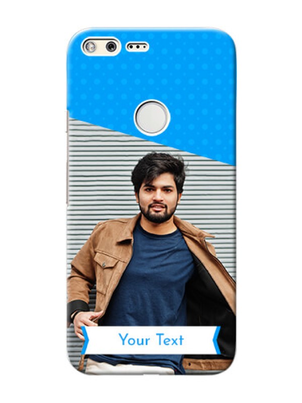 Custom Google Pixel XL Personalized Mobile Covers: Simple Blue Color Design
