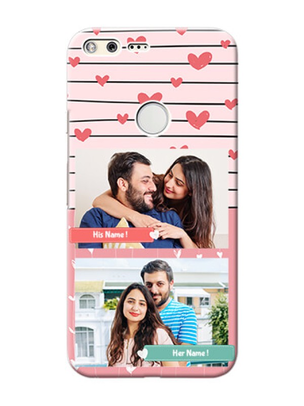 Custom Google Pixel XL custom mobile covers: Photo with Heart Design
