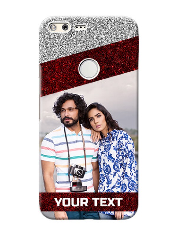 Custom Google Pixel XL Mobile Cases: Image Holder with Glitter Strip Design