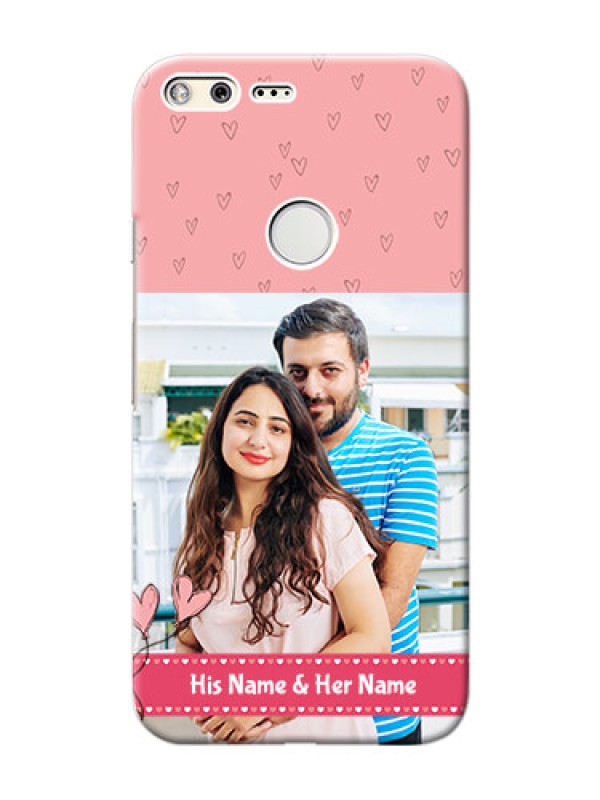 Custom Google Pixel XL phone back covers: Love Design Peach Color