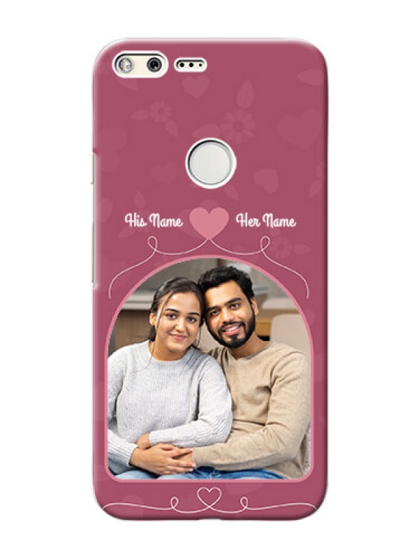 Custom Google Pixel XL mobile phone covers: Love Floral Design