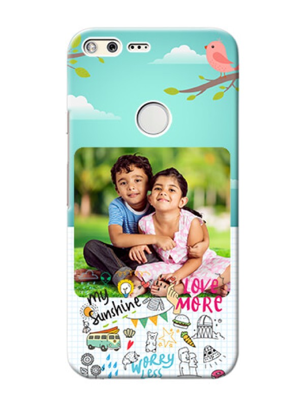 Custom Google Pixel XL phone cases online: Doodle love Design