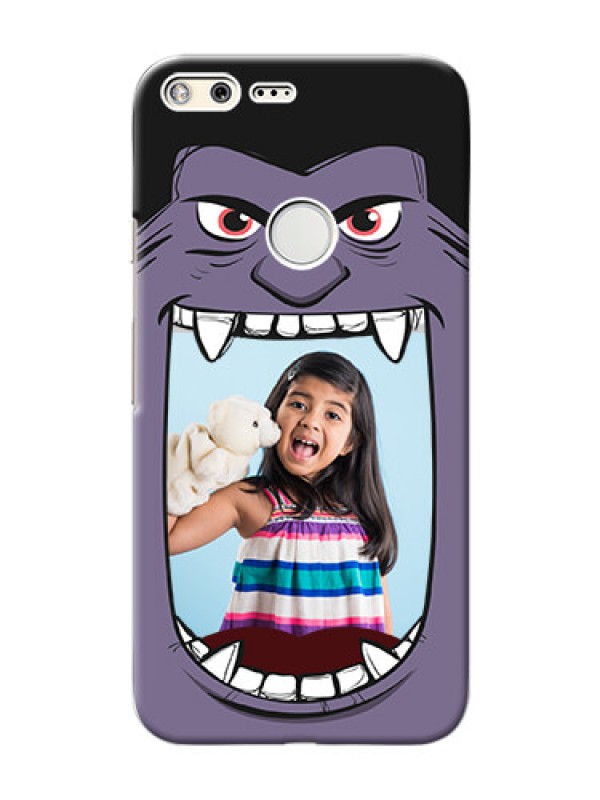 Custom Google Pixel XL Personalised Phone Covers: Angry Monster Design