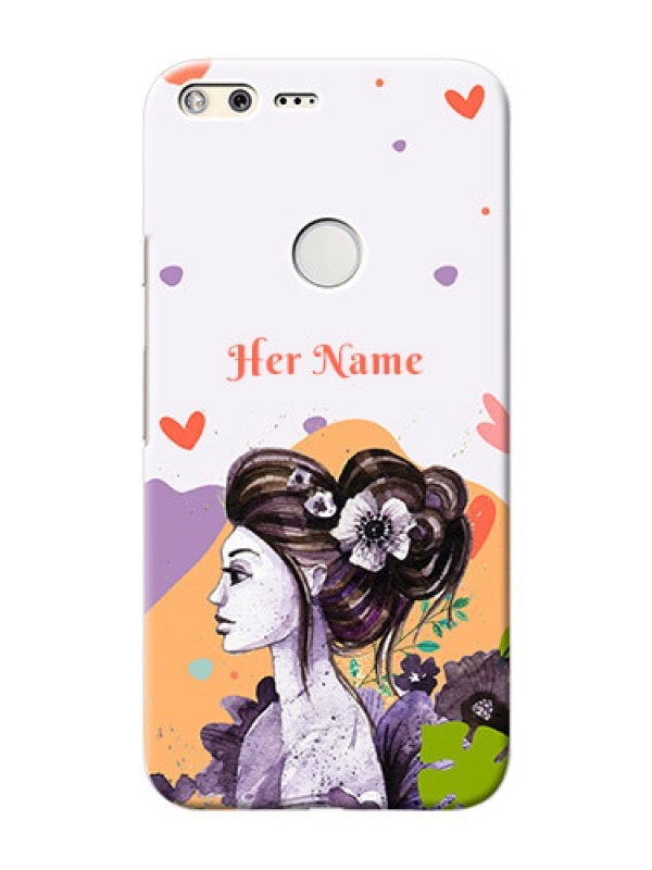 Custom Pixel Xl Custom Mobile Case with Woman And Nature Design