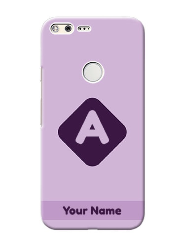 Custom Pixel Xl Custom Mobile Case with Custom Letter in curved badge Design