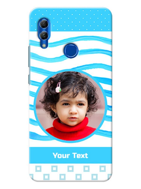 Custom Honor 10 Lite phone back covers: Simple Blue Case Design