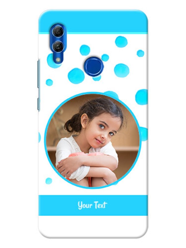 Custom Honor 10 Lite Custom Phone Covers: Blue Bubbles Pattern Design