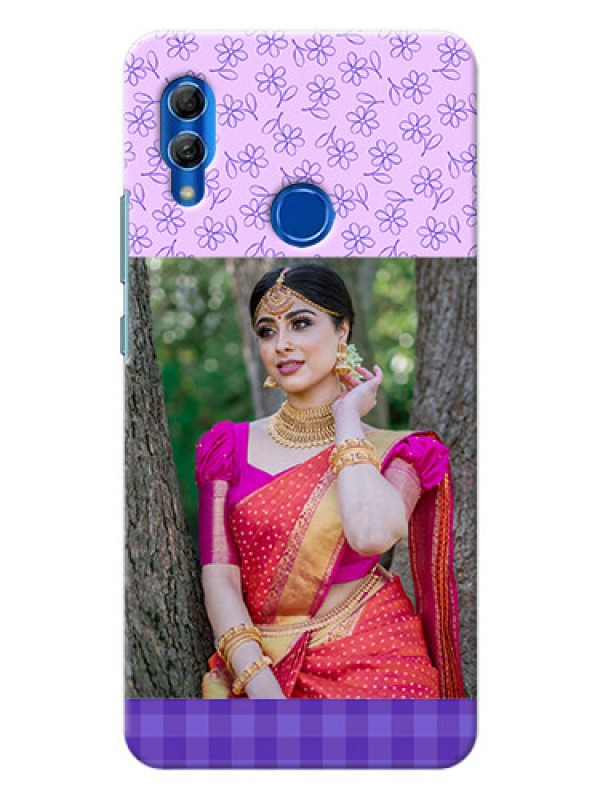 Custom Honor 10 Lite Mobile Cases: Purple Floral Design