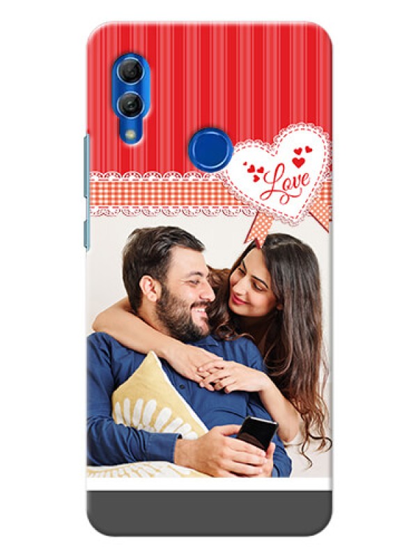 Custom Honor 10 Lite phone cases online: Red Love Pattern Design