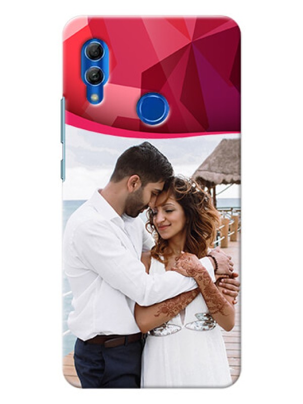 Custom Honor 10 Lite custom mobile back covers: Red Abstract Design