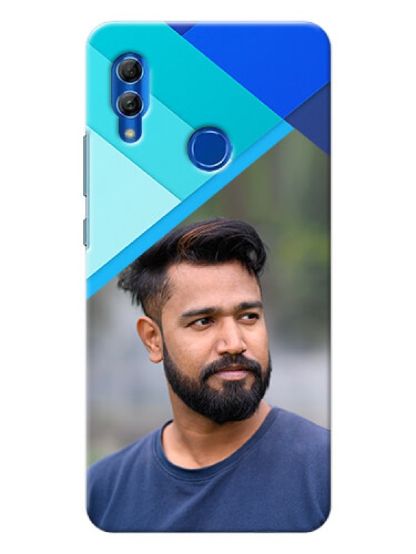 Custom Honor 10 Lite Phone Cases Online: Blue Abstract Cover Design