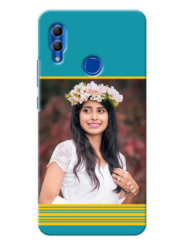 Custom Honor 10 Lite personalized phone covers: Yellow & Blue Design 