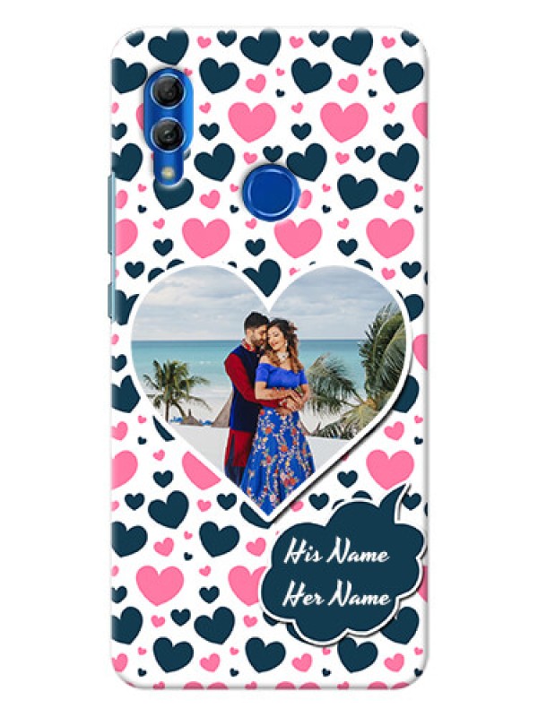 Custom Honor 10 Lite Mobile Covers Online: Pink & Blue Heart Design