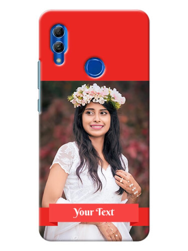 Custom Honor 10 Lite Personalised mobile covers: Simple Red Color Design