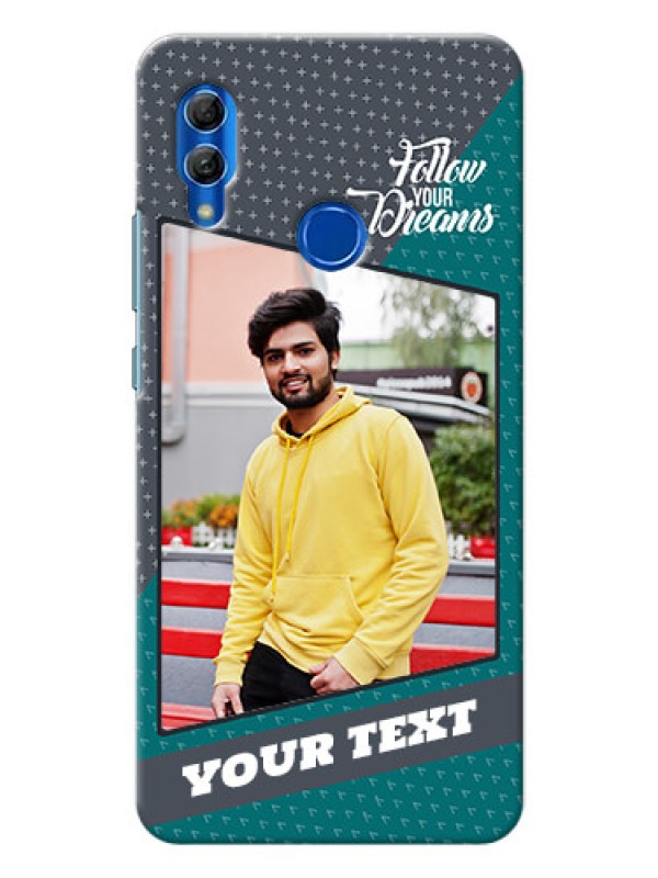 Custom Honor 10 Lite Back Covers: Background Pattern Design with Quote