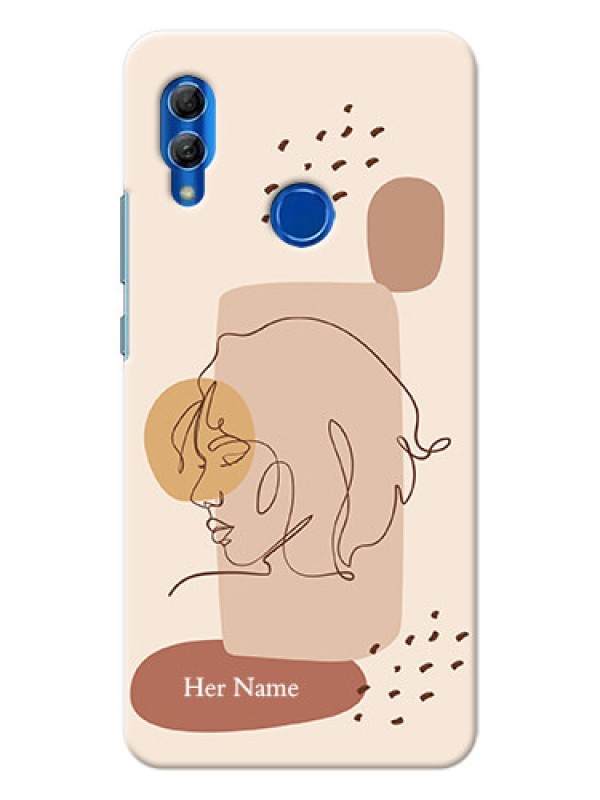 Custom Honor 10 Lite Custom Phone Covers: Calm Woman line art Design