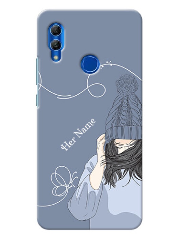 Custom Honor 10 Lite Custom Mobile Case with Girl in winter outfit Design