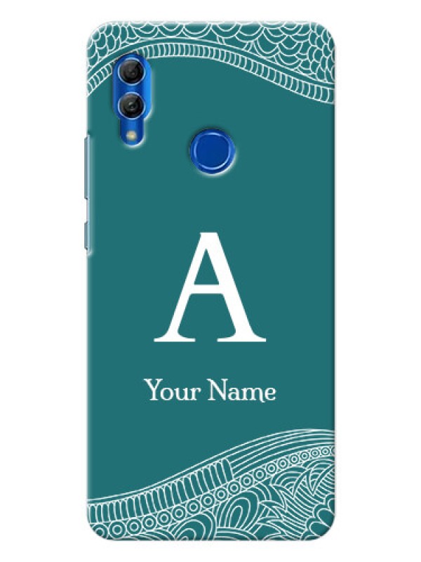 Custom Honor 10 Lite Mobile Back Covers: line art pattern with custom name Design