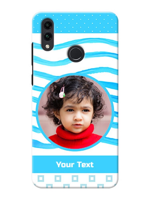 Custom Honor 8C phone back covers: Simple Blue Case Design