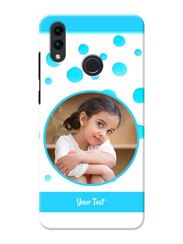 Custom Honor 8C Custom Phone Covers: Blue Bubbles Pattern Design