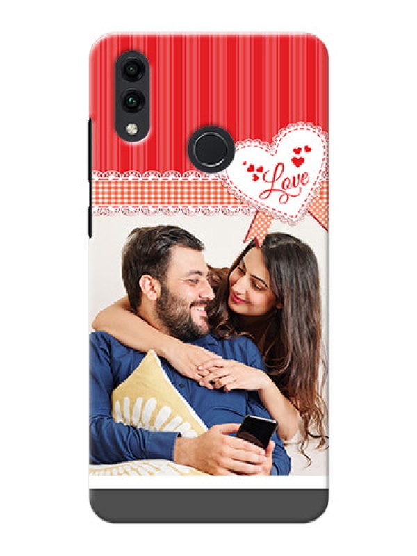 Custom Honor 8C phone cases online: Red Love Pattern Design