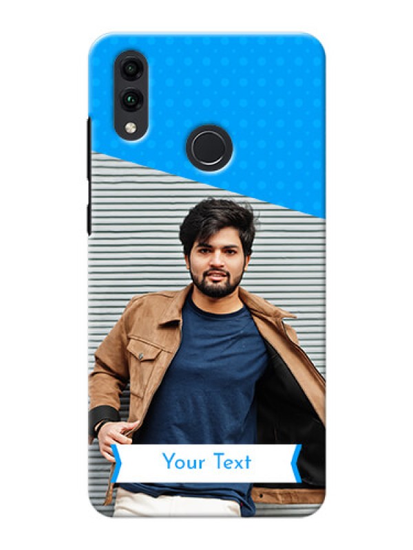 Custom Honor 8C Personalized Mobile Covers: Simple Blue Color Design