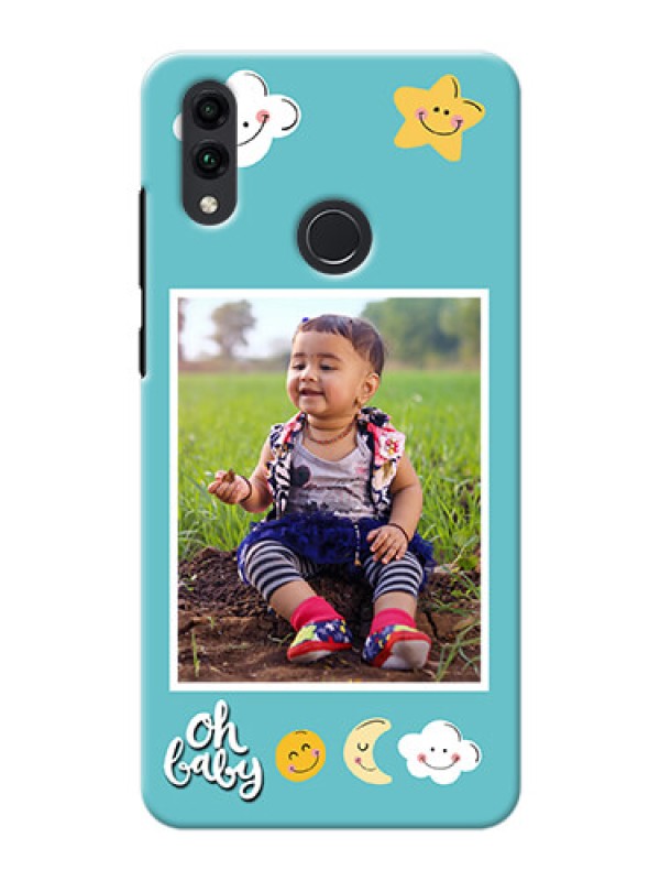 Custom Honor 8C Personalised Phone Cases: Smiley Kids Stars Design