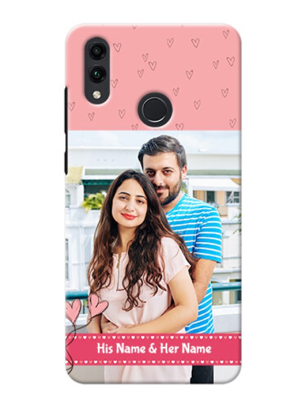 Custom Honor 8C phone back covers: Love Design Peach Color