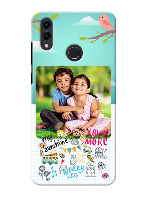 Custom Honor 8C phone cases online: Doodle love Design