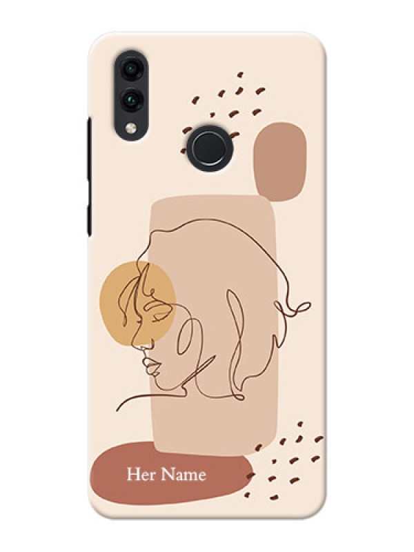 Custom Honor 8C Custom Phone Covers: Calm Woman line art Design