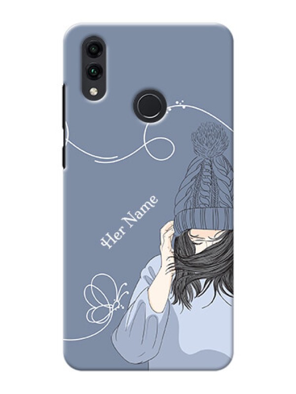 Custom Honor 8C Custom Mobile Case with Girl in winter outfit Design