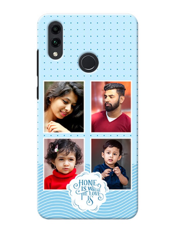 Custom Honor 8C Custom Phone Covers: Cute love quote with 4 pic upload Design