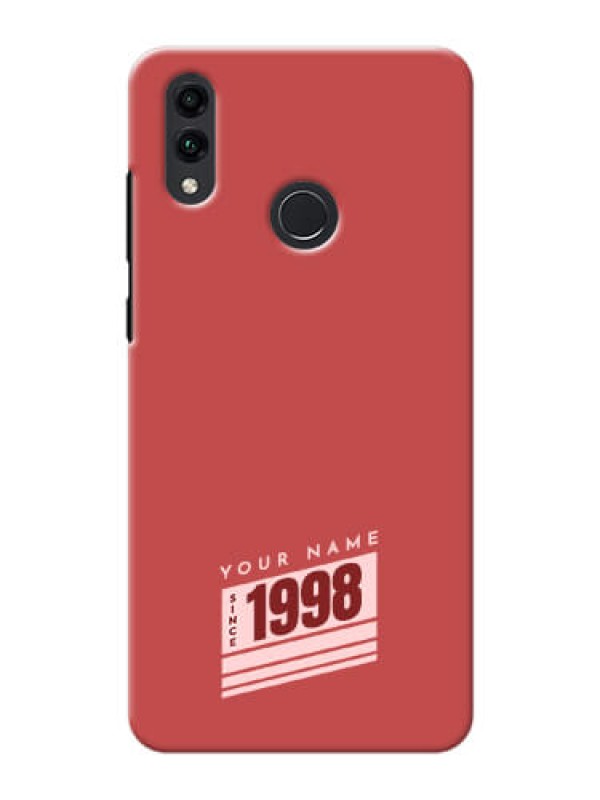 Custom Honor 8C Phone Back Covers: Red custom year of birth Design