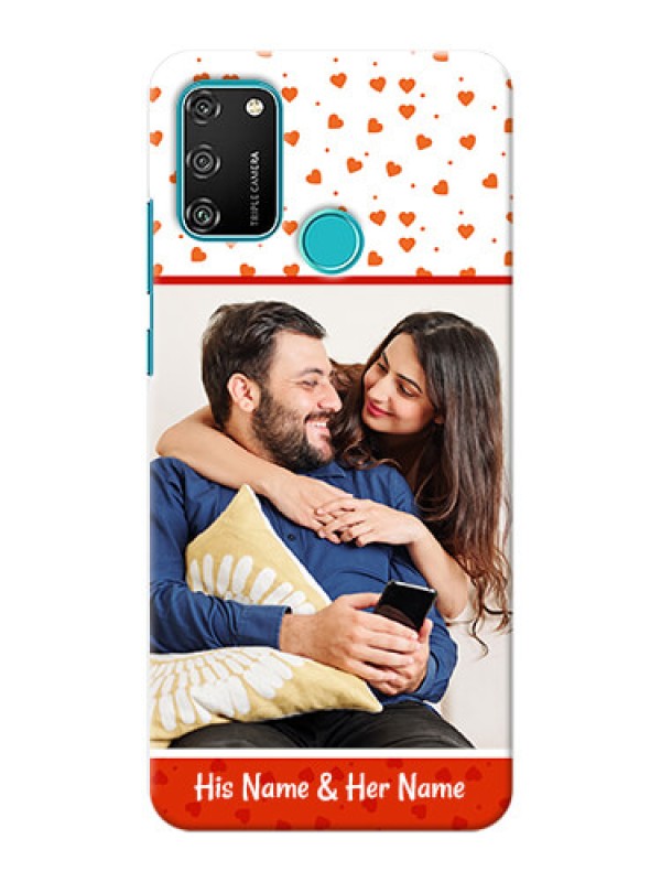 Custom Honor 9A Phone Back Covers: Orange Love Symbol Design