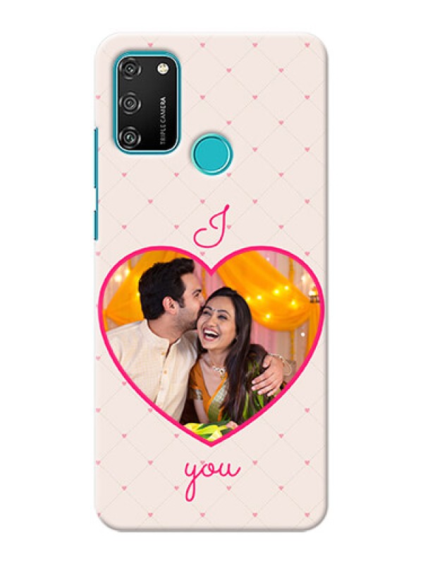 Custom Honor 9A Personalized Mobile Covers: Heart Shape Design