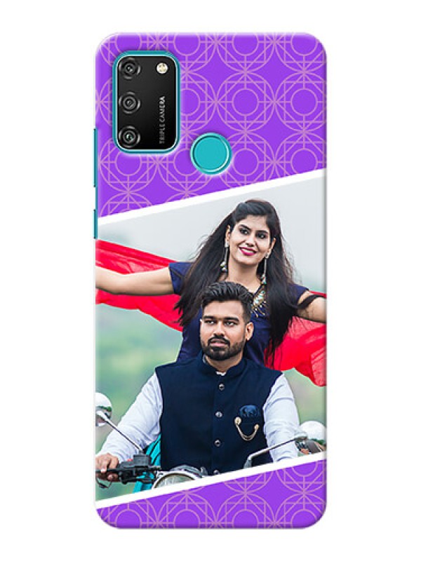 Custom Honor 9A mobile back covers online: violet Pattern Design