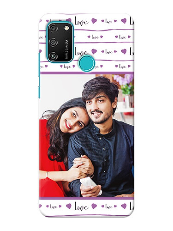 Custom Honor 9A Mobile Back Covers: Couples Heart Design