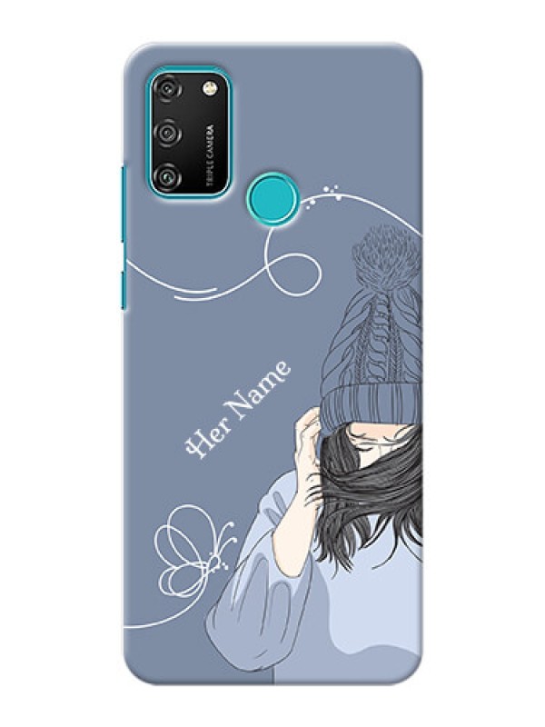 Custom Honor 9A Custom Mobile Case with Girl in winter outfit Design