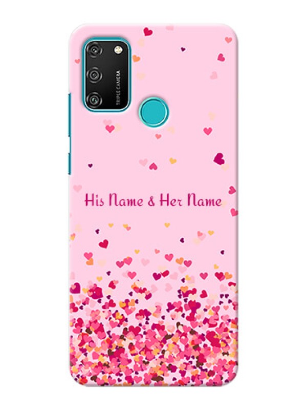 Custom Honor 9A Phone Back Covers: Floating Hearts Design