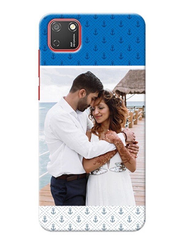 Custom Honor 9S Mobile Phone Covers: Blue Anchors Design