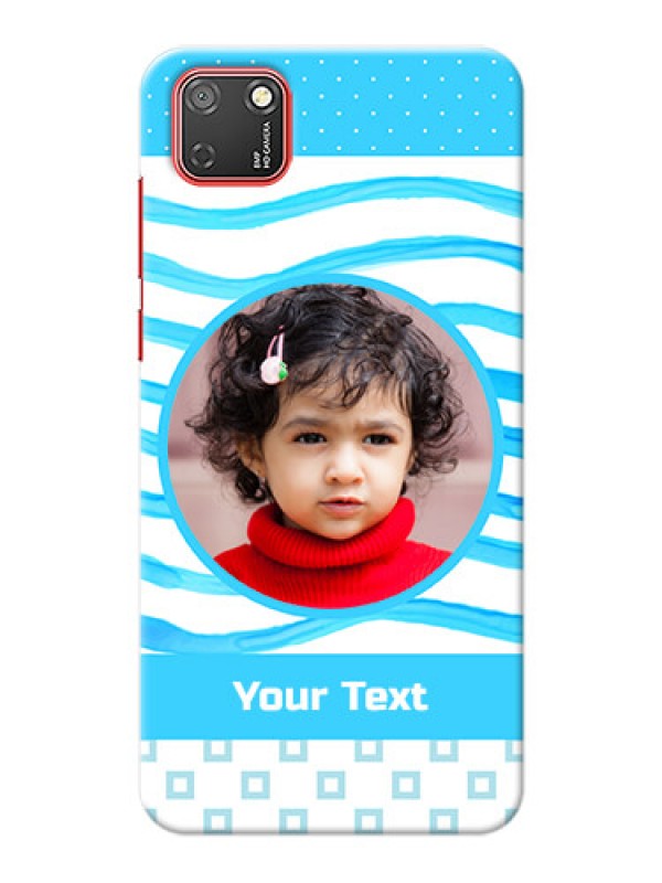 Custom Honor 9S phone back covers: Simple Blue Case Design