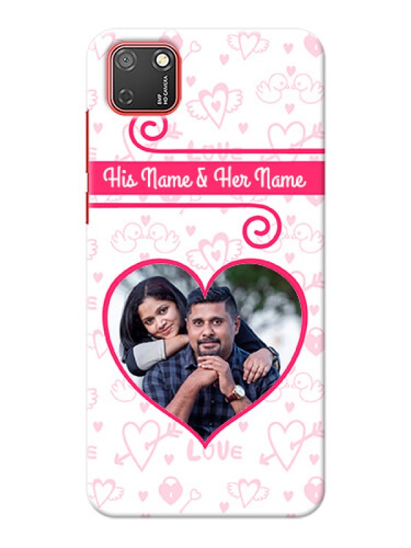 Custom Honor 9S Personalized Phone Cases: Heart Shape Love Design