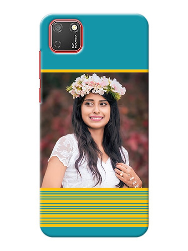 Custom Honor 9S personalized phone covers: Yellow & Blue Design 